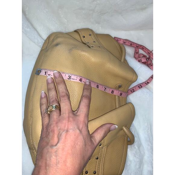 Cole Haan Women's Beige Tote Bag Pebbled Leather Shoulder‎ Handbag - Picture 5 of 9